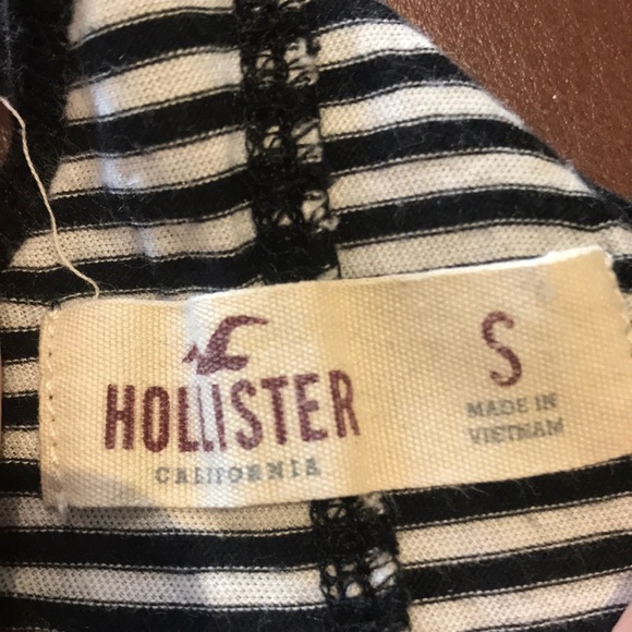 Hollister Black And White Stripe Razor Back Comfy Tank Top Small - Picture 5 of 5
